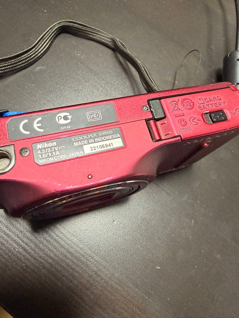 【中古】Nikon デジタルカメラ　S9500 coolpix レッド