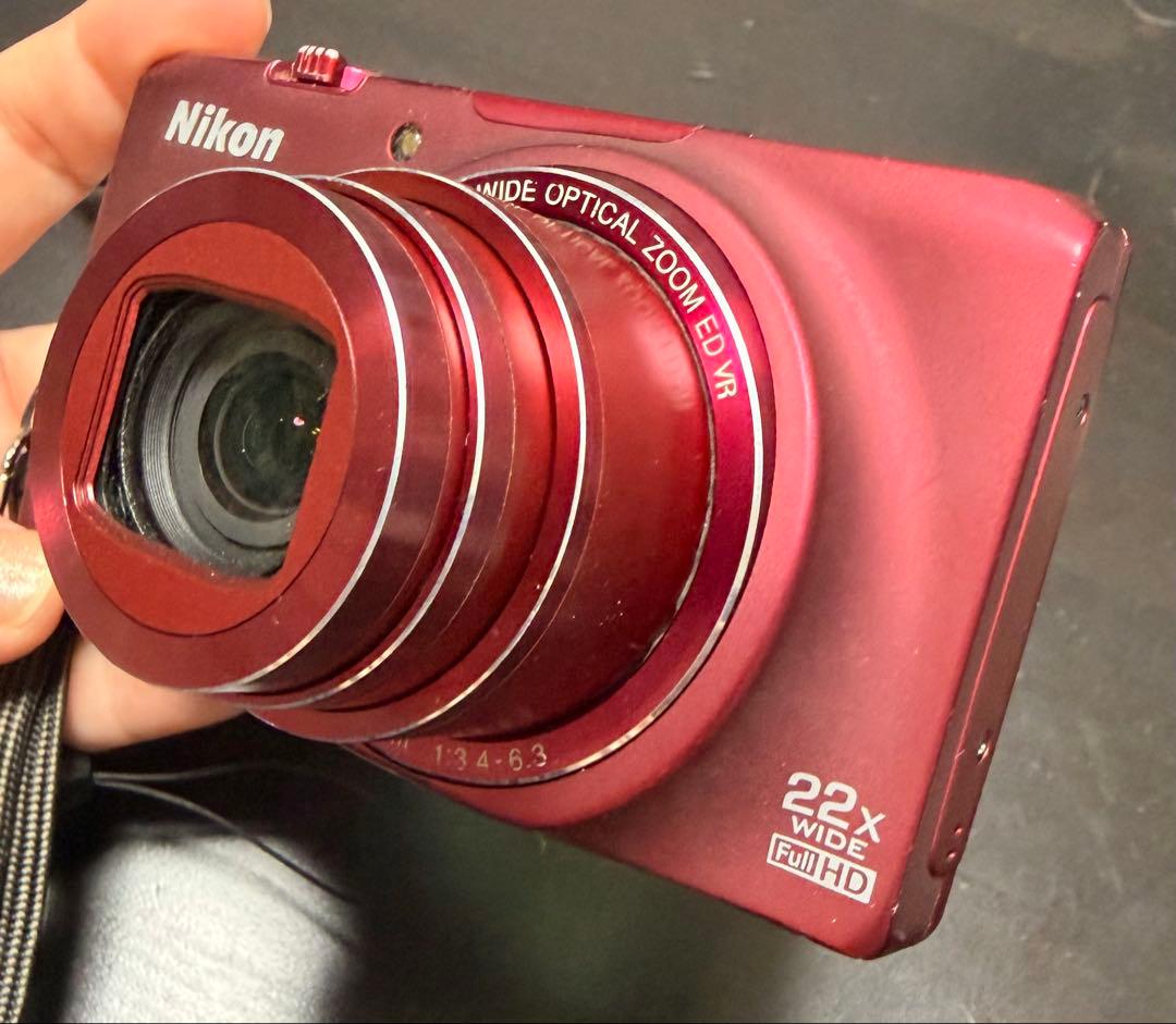 【中古】Nikon デジタルカメラ　S9500 coolpix レッド