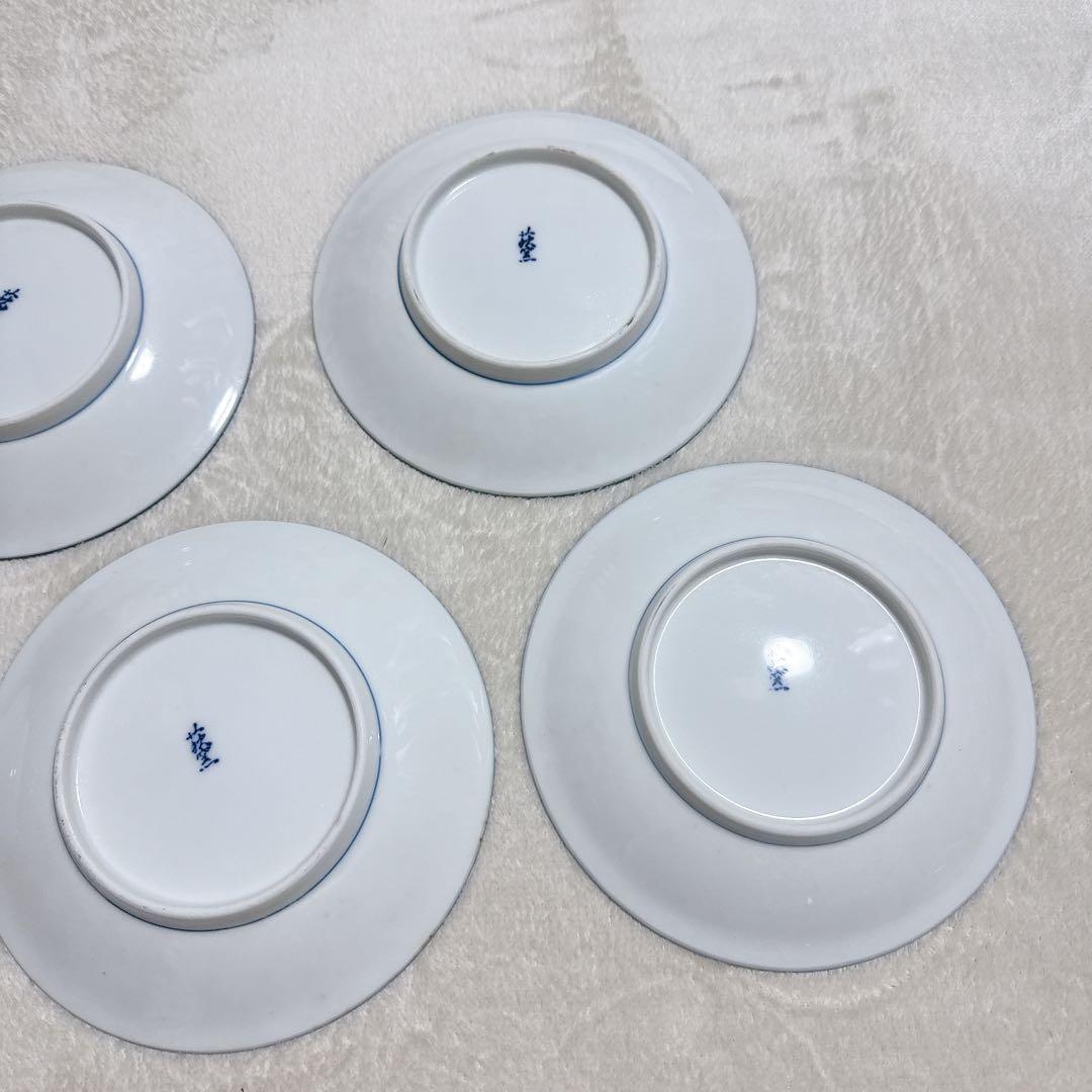 唐子 唐子模様 遊子 中皿 5枚セット 銘々皿 染付 縁起物 取皿 和食器