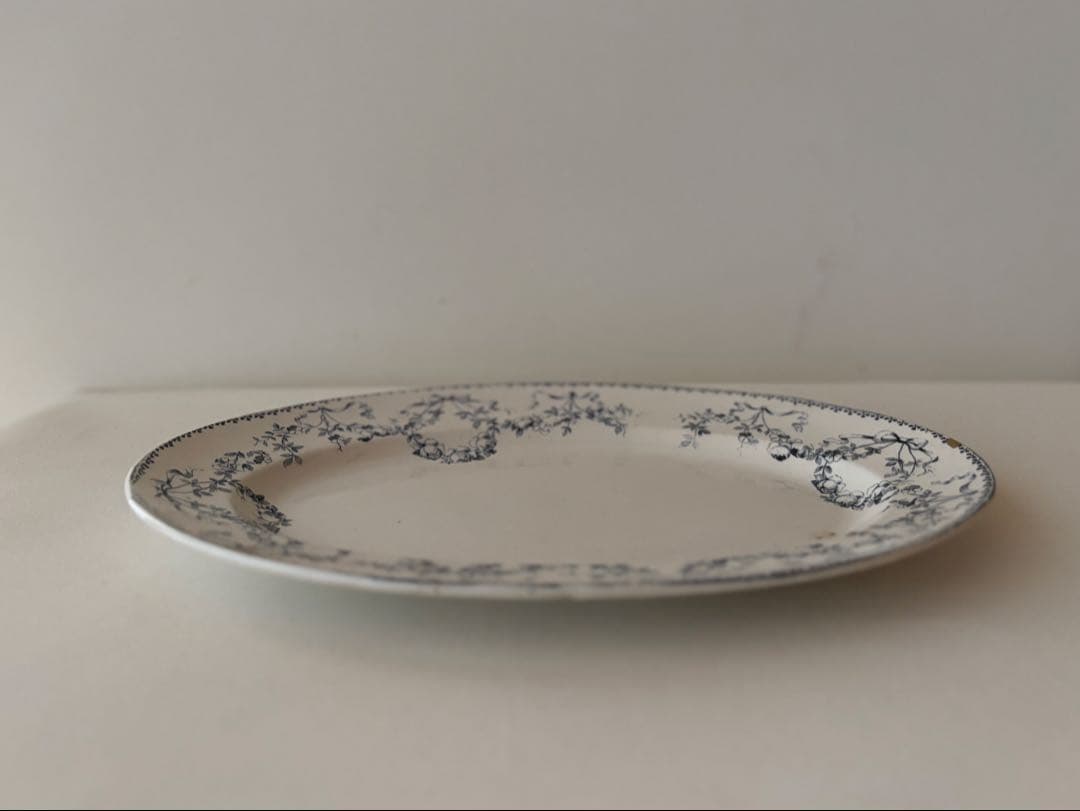 【金継ぎ済】サルグミンヌ　MOZART モーツァルト　オーバル皿　アンティーク皿