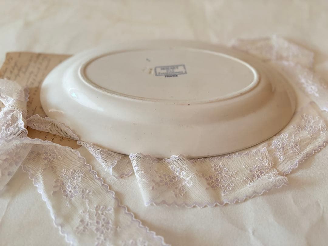 【金継ぎ済】サルグミンヌ　MOZART モーツァルト　オーバル皿　アンティーク皿