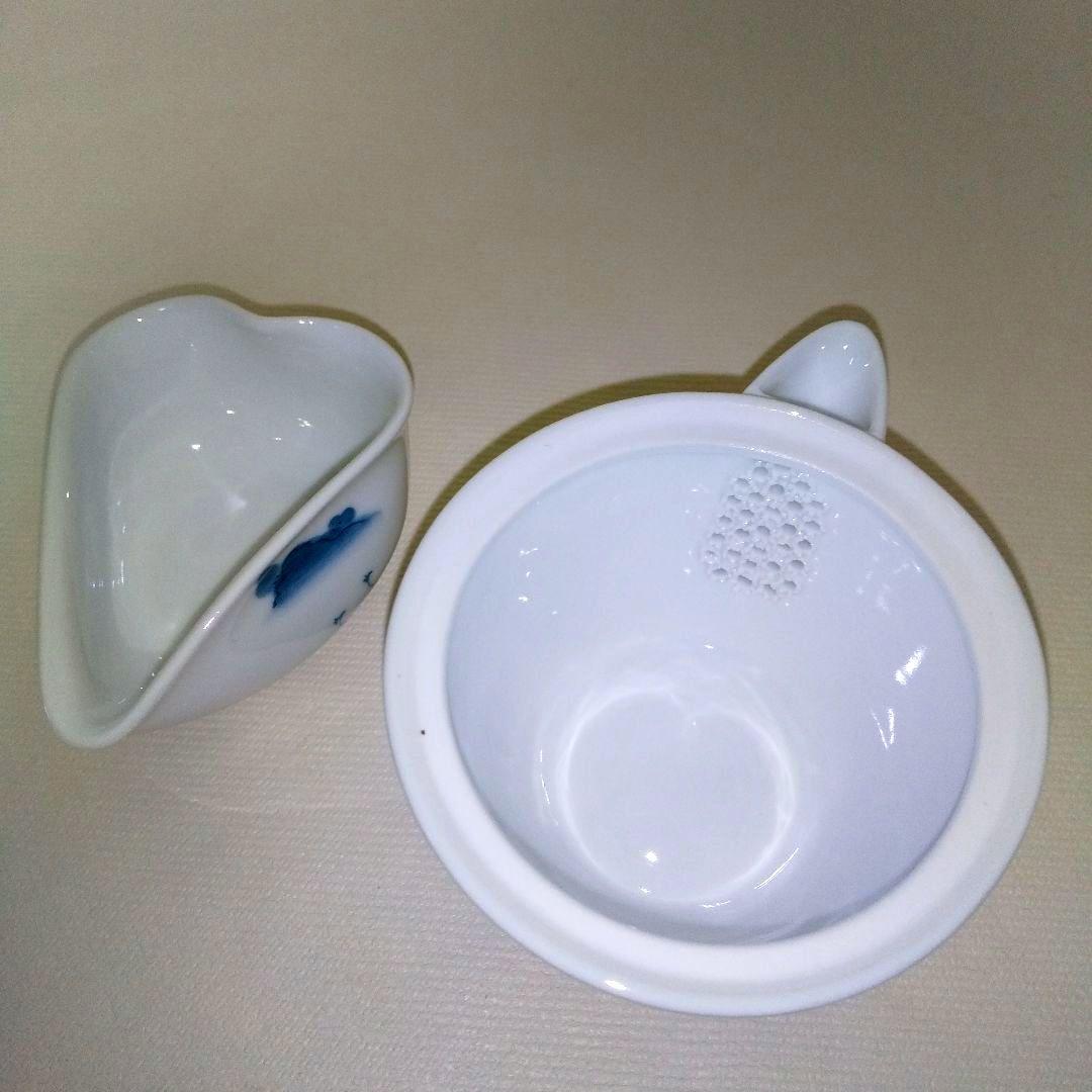 陶磁器  鍋島焼  茶器揃い  宝瓶・湯冷まし・玉露茶碗  染付 『畑萬』銘