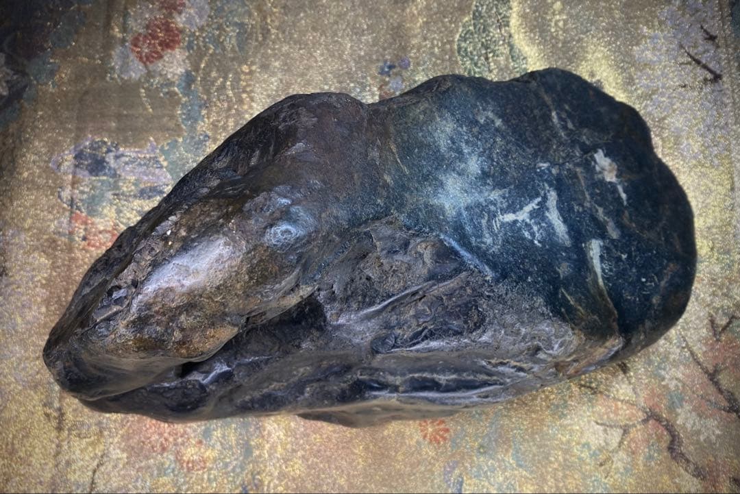 只見川石 ウブ 銘 甲斐駒ヶ岳 横28(cm) 6.28kg 水石 盆栽