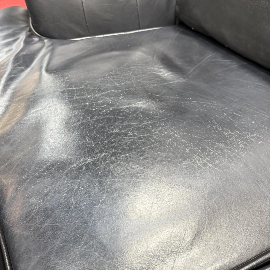 東京23区送料無料　美品チェスターフィールド本革ソファー　クリーニング済み