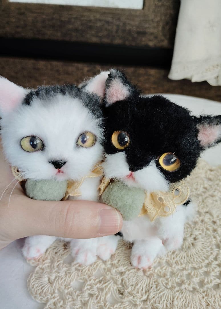 ぶーにゃんちゃんオーダー❤兄弟猫ちゃん♡アートドール♡ぬいぐるみ♡