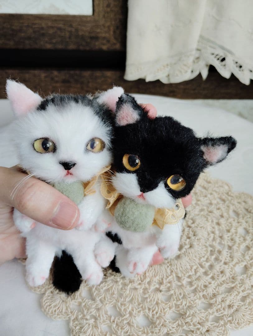 ぶーにゃんちゃんオーダー❤兄弟猫ちゃん♡アートドール♡ぬいぐるみ♡