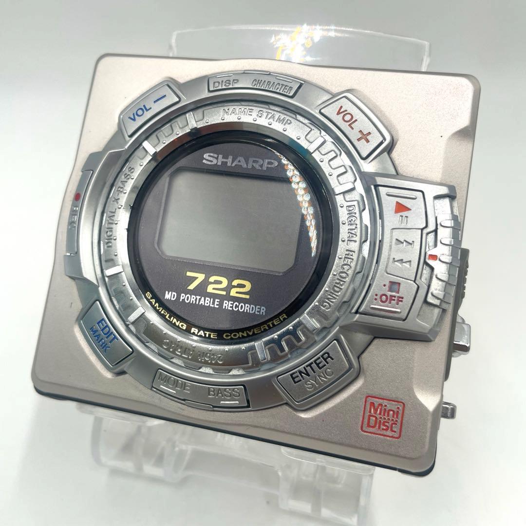 ポータブルMDプレーヤー　シャープ　MD-MS722-S 本体　リモコン