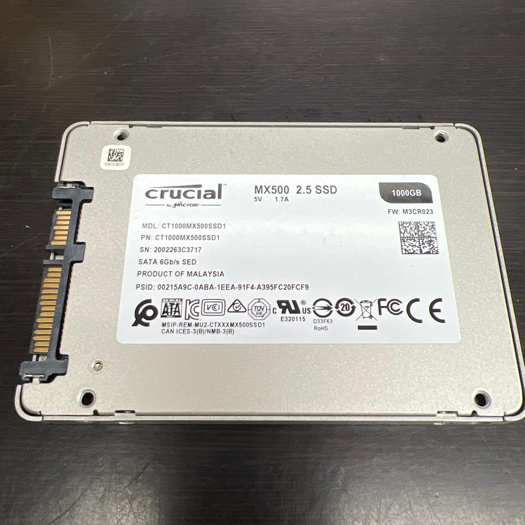 crucial MX500 2.5インチ SSD 1000GB