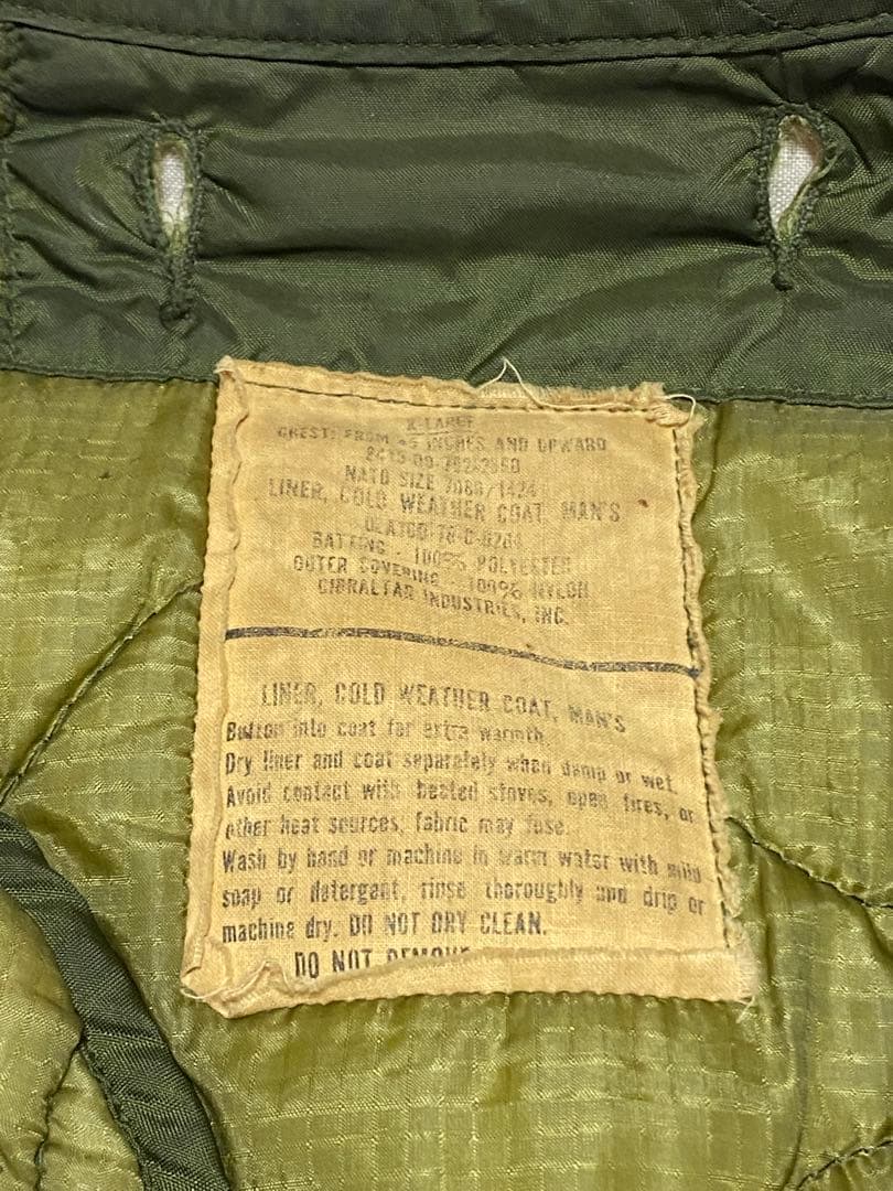 【匿名配送】【米軍放出】M-65 フィールドジャケット LR インナー付 実物