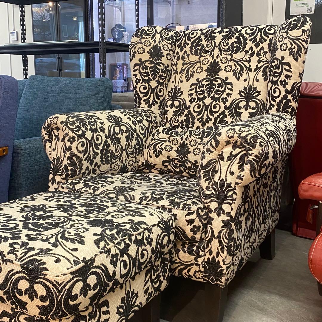 IDC大塚家具 ドミシール 1人掛けソファ オットマン ドイツ 定価25万