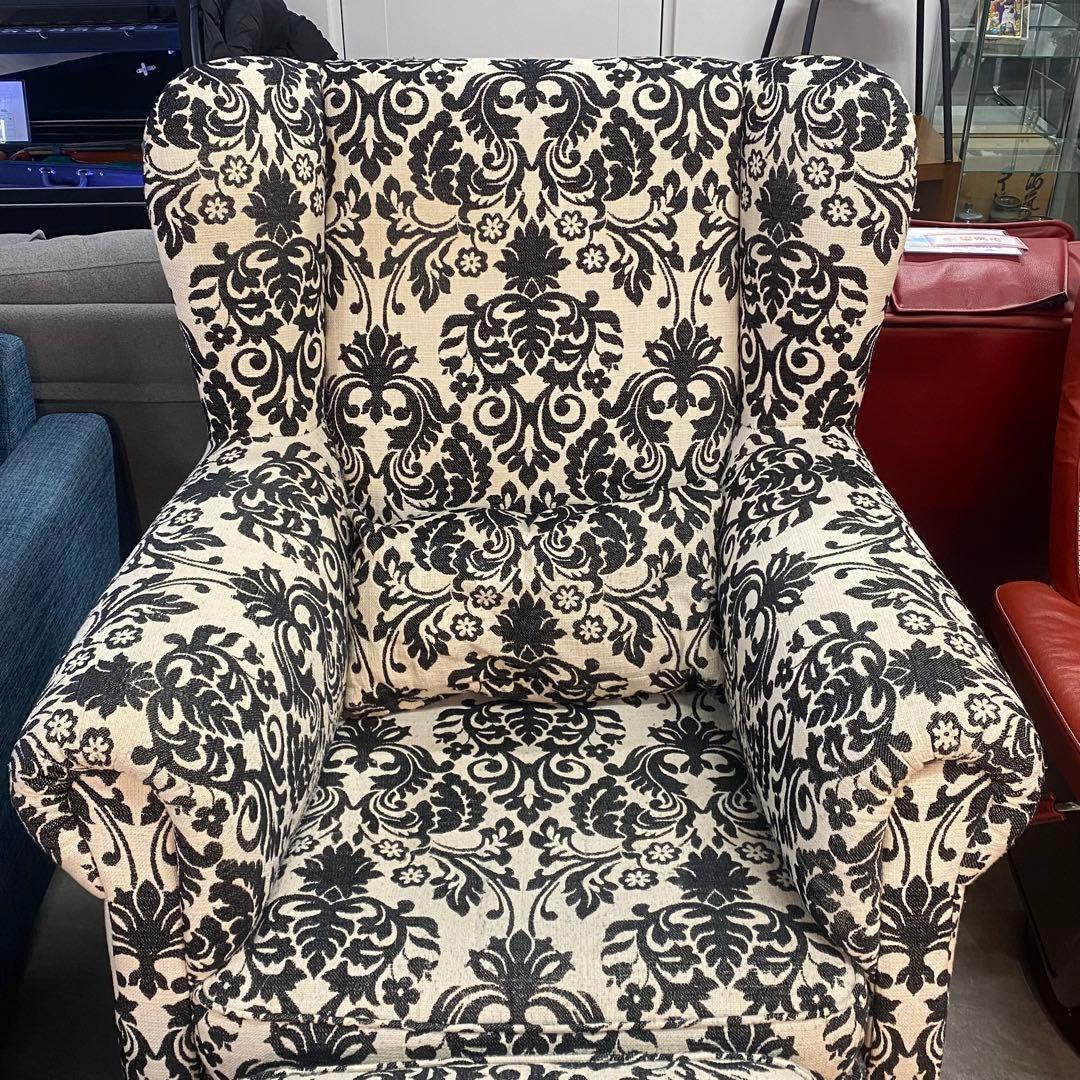 IDC大塚家具 ドミシール 1人掛けソファ オットマン ドイツ 定価25万