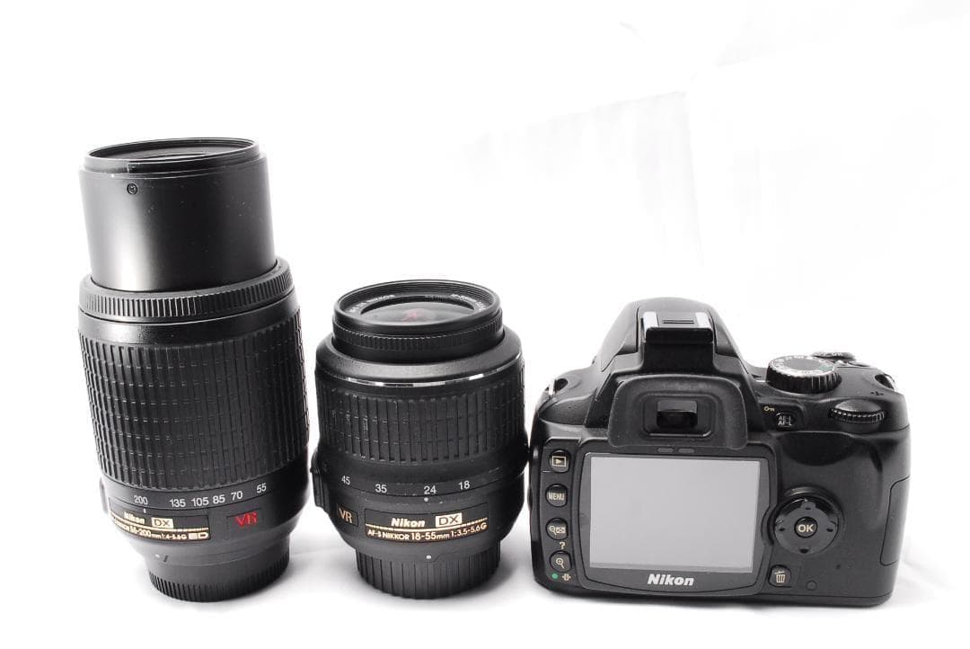 初心者おすすめ❤️Nikon D60✨一眼レフカメラ✨手ぶれ補正付Wレンズ