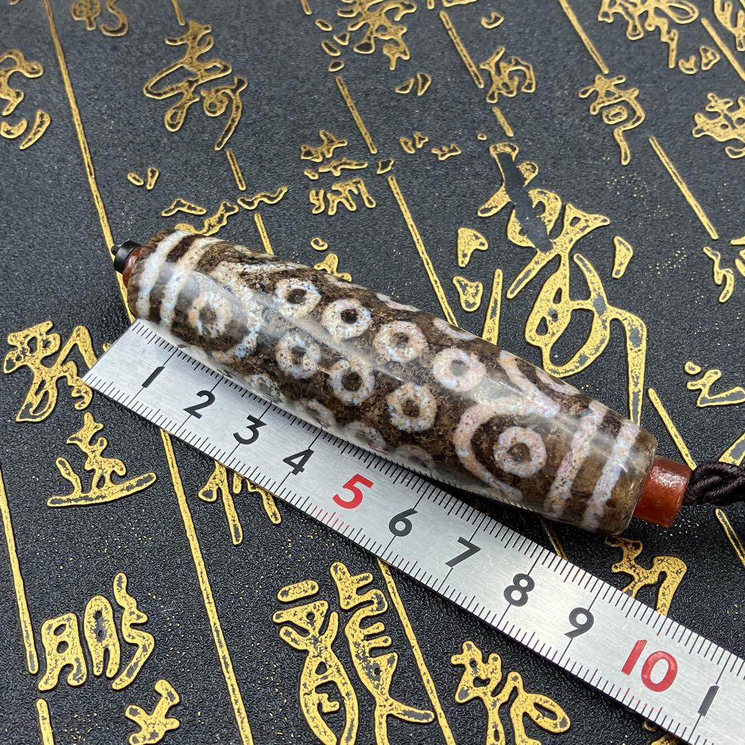 マニアおすすめ　一点物超大きい　紅朱砂 三十六眼天珠ネックレス　喜馬拉雅九頁岩