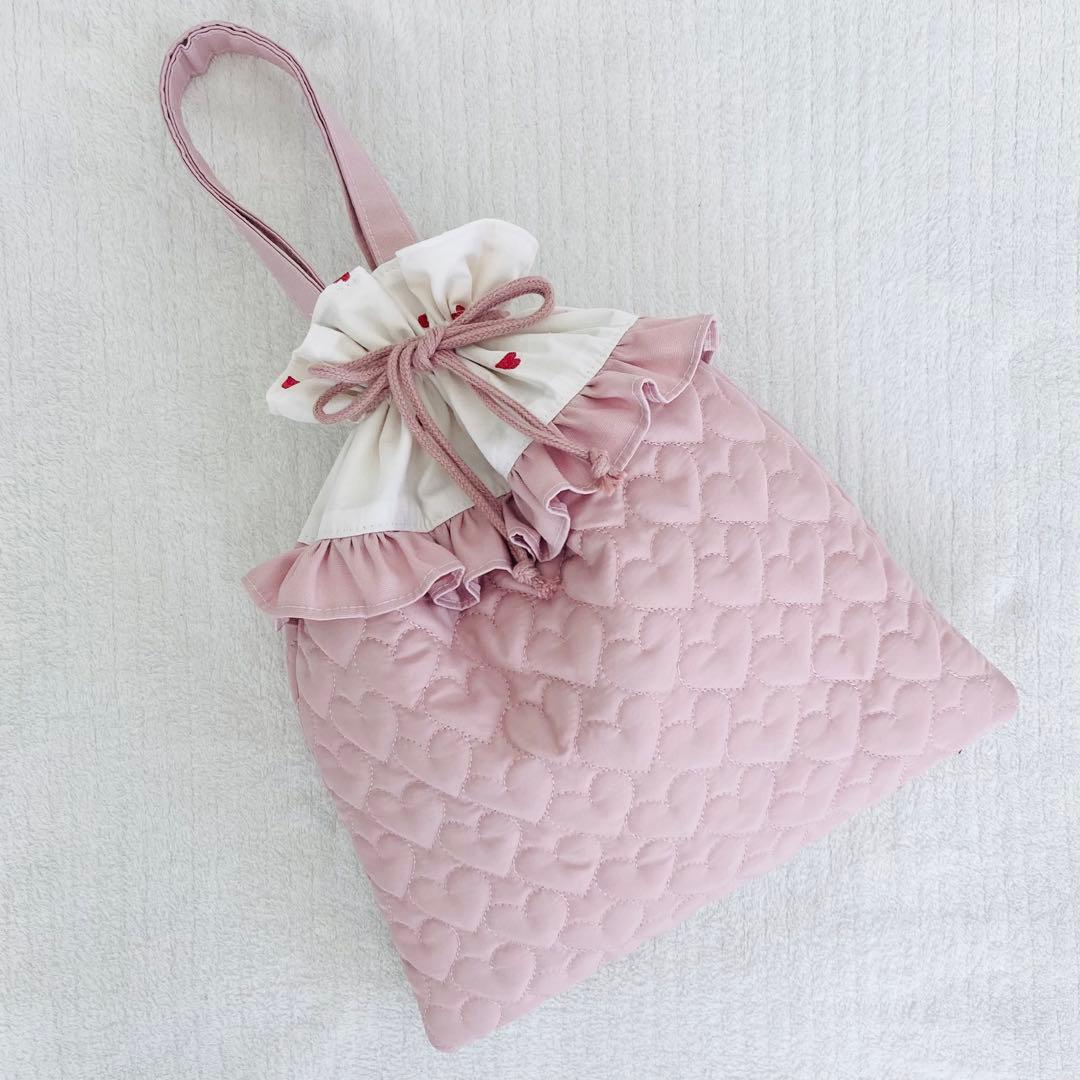 【kids kimuページ】ハート刺繍×フリル×ハートキルティング