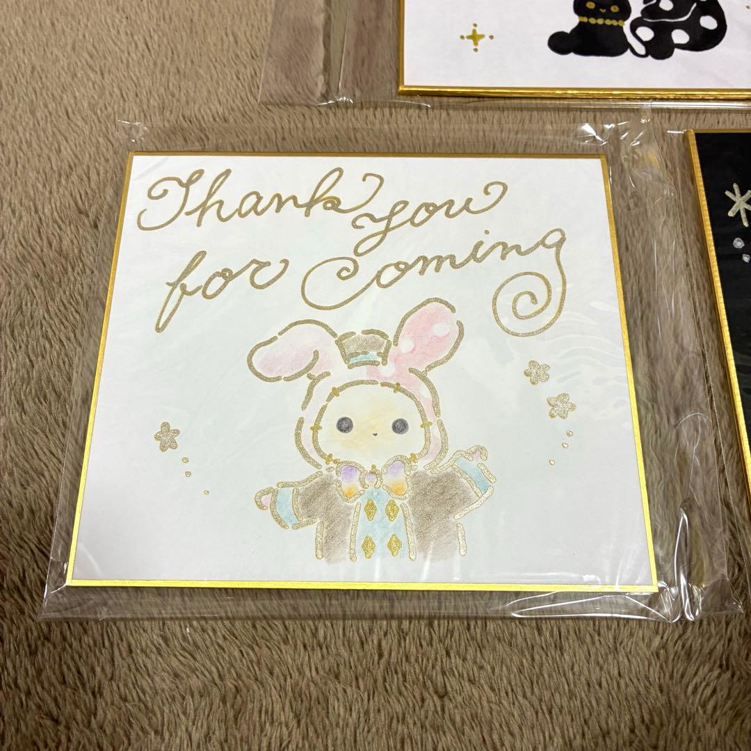 【希少品】センチメンタルサーカス ミニ色紙 夕暮れホテル 追憶兎 はぎれ小栗鼠