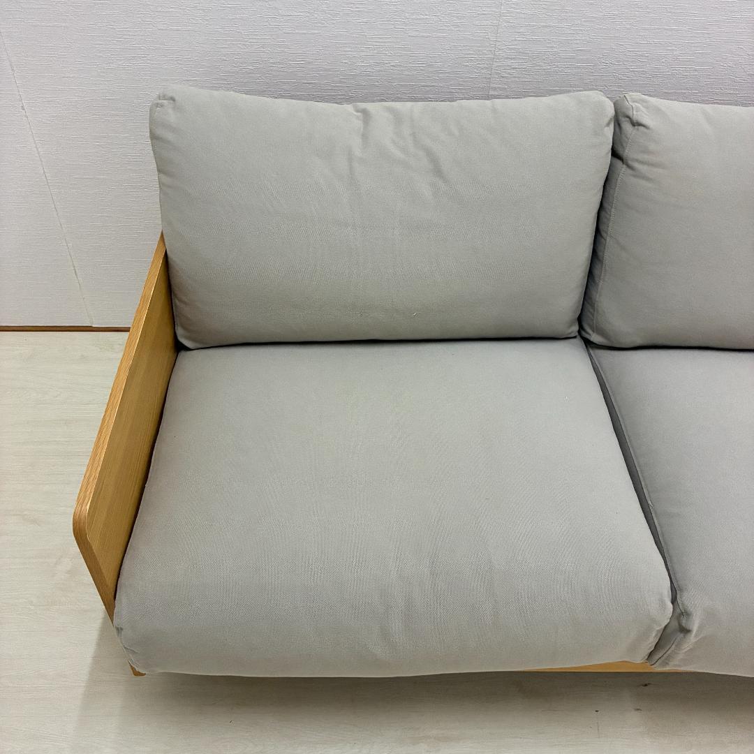 【無印良品】オーク材　2人掛けソファ　ラブソファ　2P　2シーター
