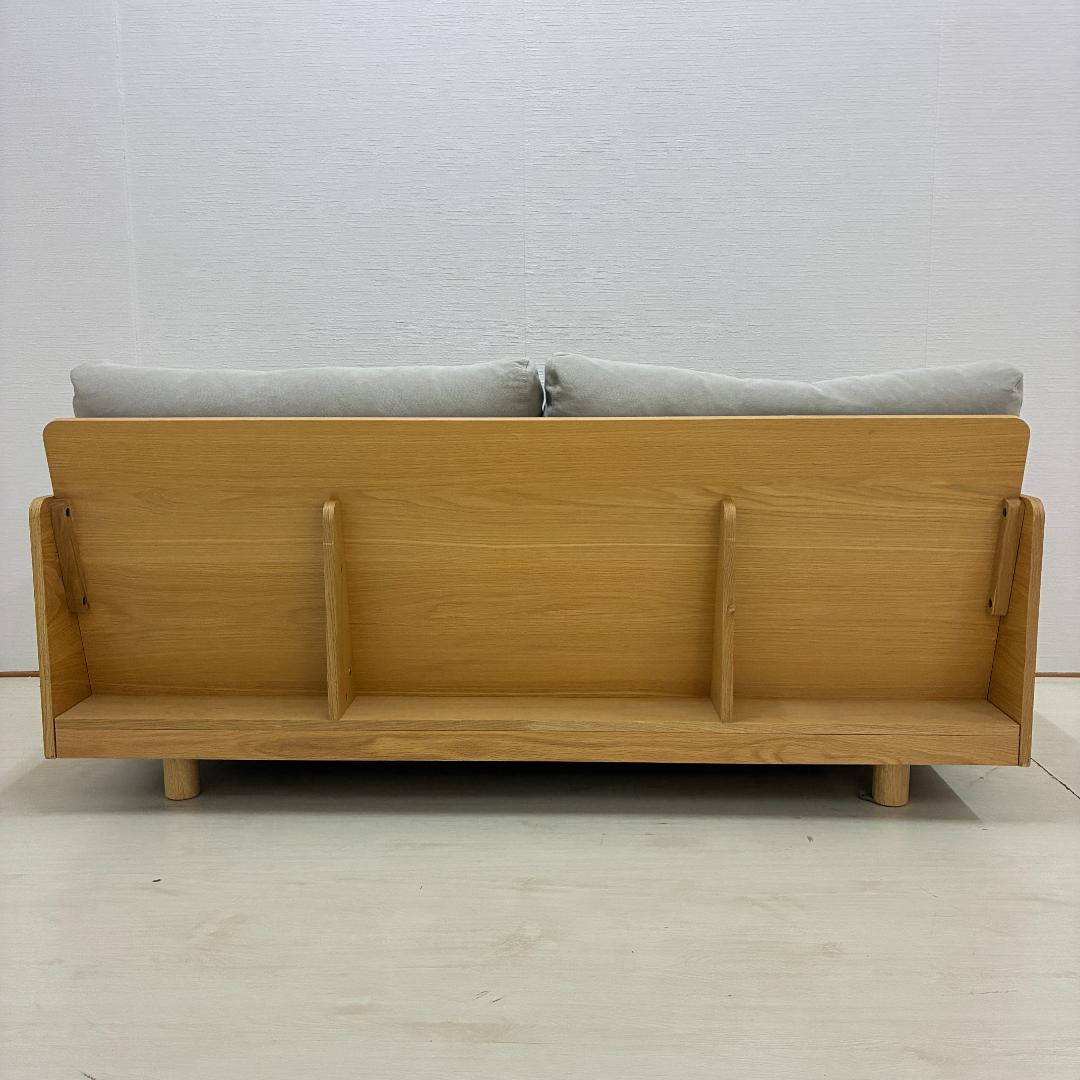 【無印良品】オーク材　2人掛けソファ　ラブソファ　2P　2シーター