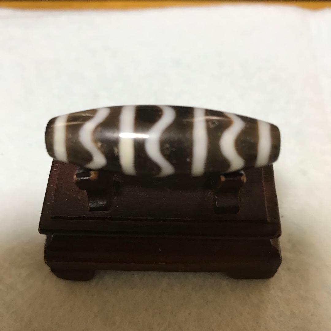 超激レア!!　20年前の三水紋天珠　黒朱砂 のぶ