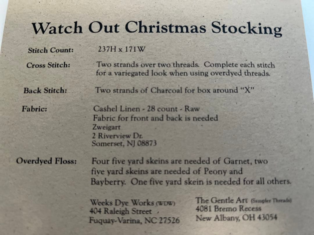 Birds of a Father  “Watch Out Stocking”