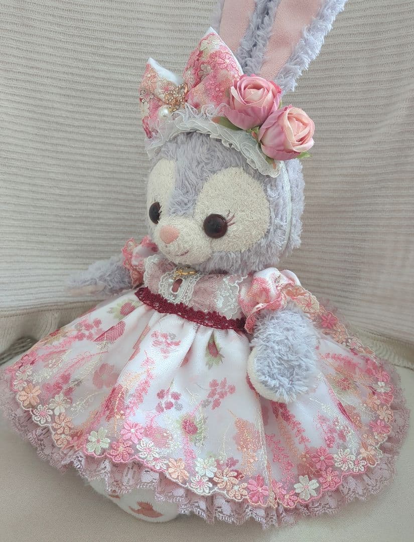 【花柄チュールレースドレス】