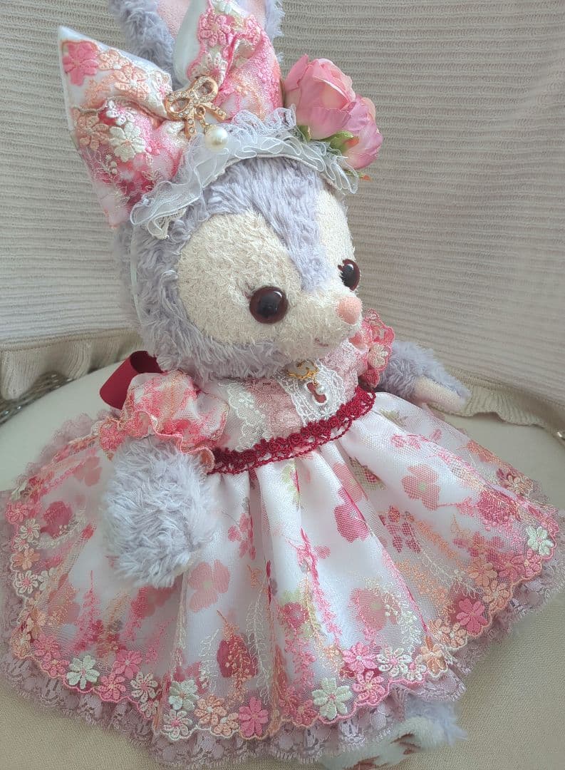 【花柄チュールレースドレス】