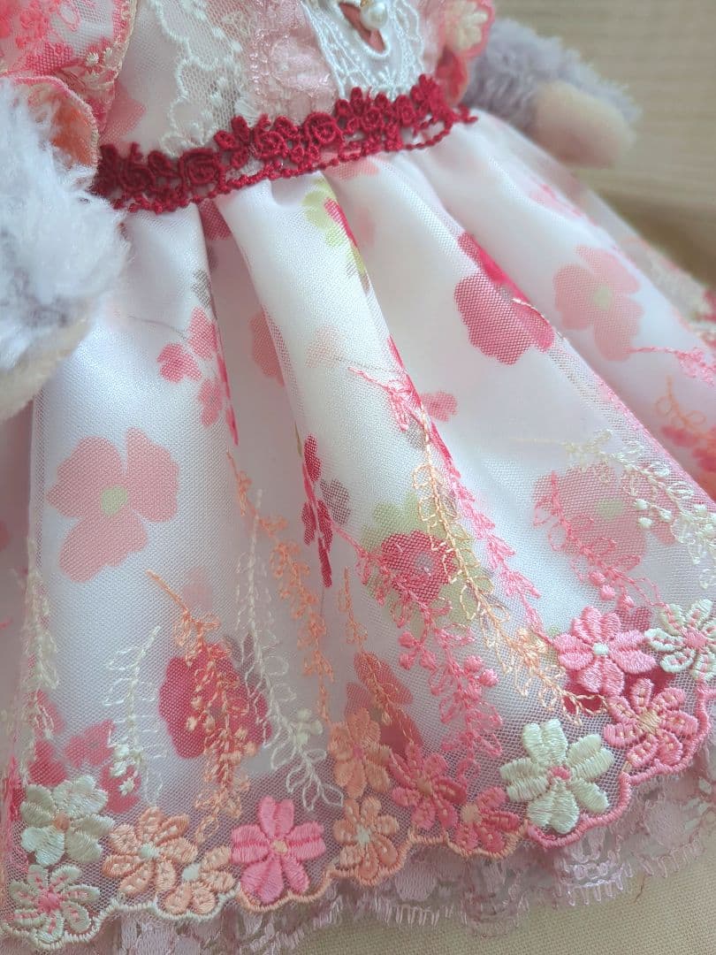 【花柄チュールレースドレス】