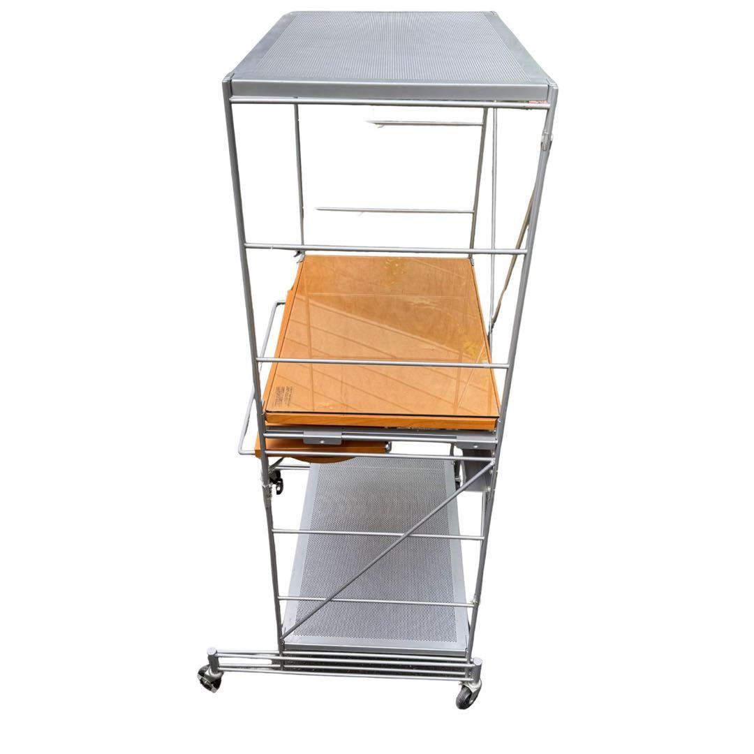 送料無料！無印良品 スチールユニットシェルフ キャスター付きパソコンデスク