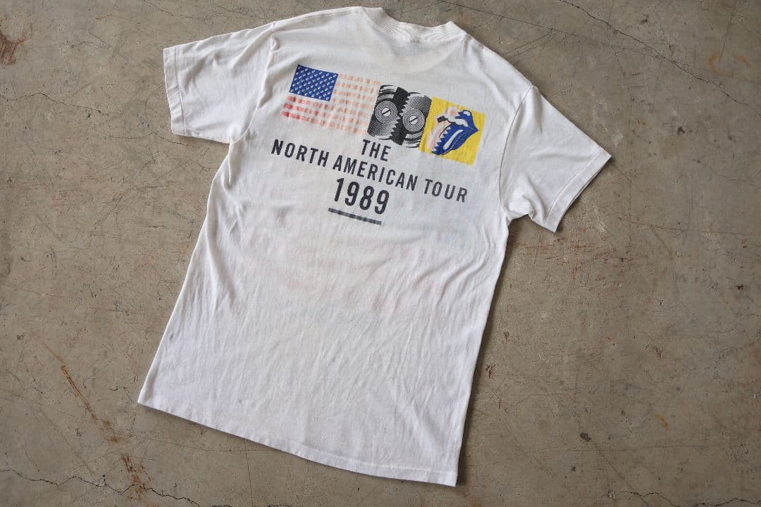 80'S vintage ROLLING STONES Tシャツ 白 Lサイズ