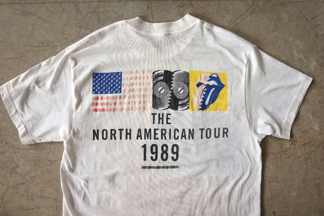 80'S vintage ROLLING STONES Tシャツ 白 Lサイズ