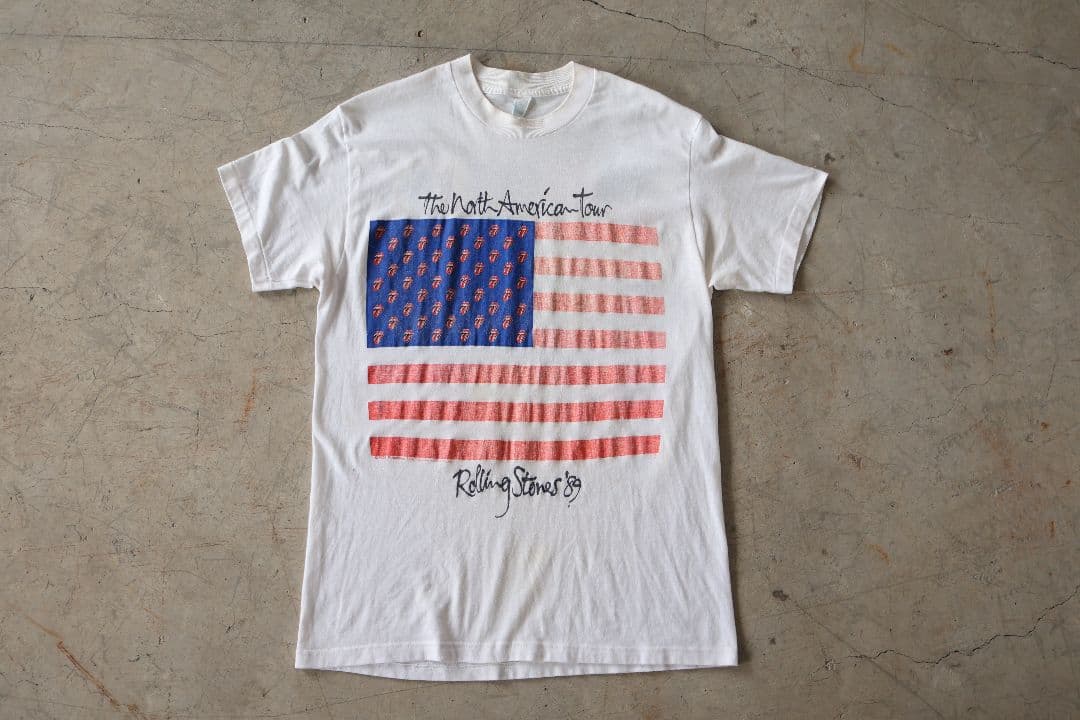 80'S vintage ROLLING STONES Tシャツ 白 Lサイズ