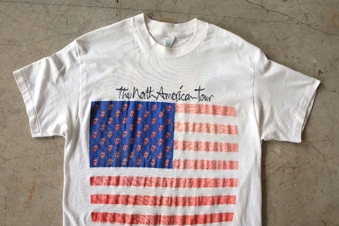 80'S vintage ROLLING STONES Tシャツ 白 Lサイズ