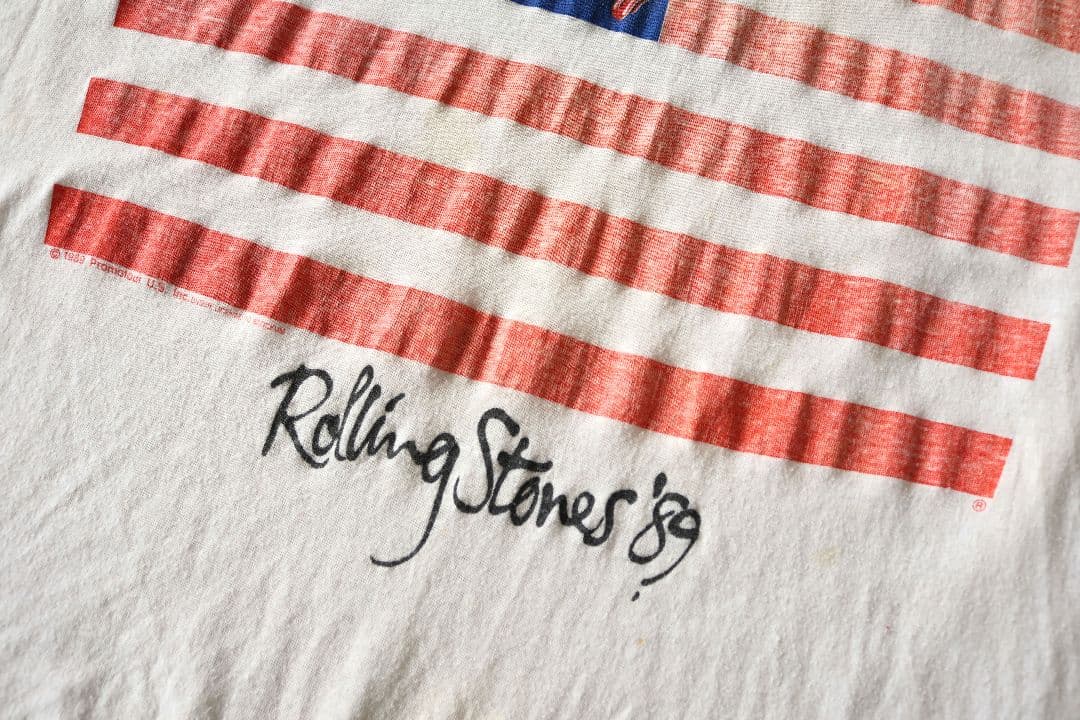 80'S vintage ROLLING STONES Tシャツ 白 Lサイズ