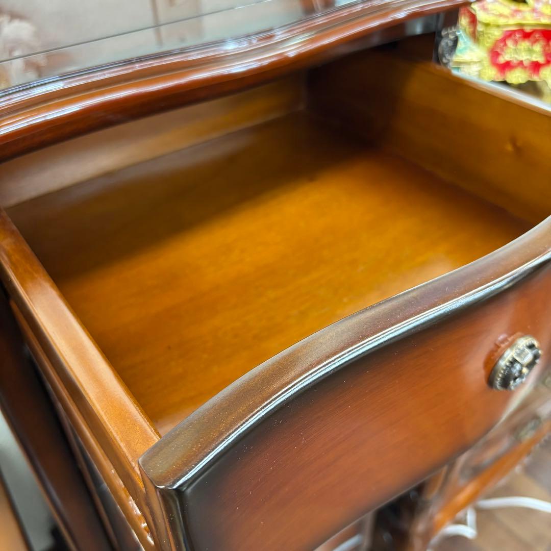 マホガニーアンティーク調 7段チェスト 収納 スリム 省スペース 開梱設置付き便