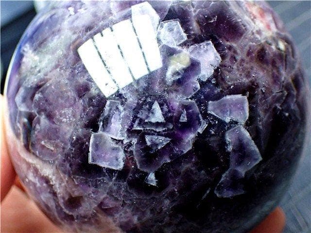 天然～愛の守護石～夢幻紫水晶アメジスト丸玉B89G1/167G04D