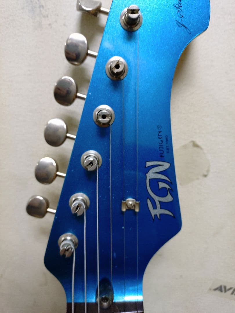 フジゲンムスタングエレキギター 青