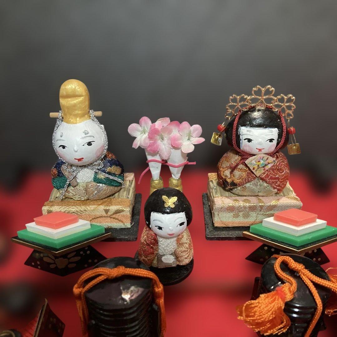 雛人形　gogovirmon　木目込み豆雛　三段飾り