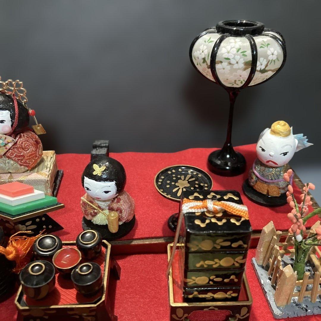 雛人形　gogovirmon　木目込み豆雛　三段飾り