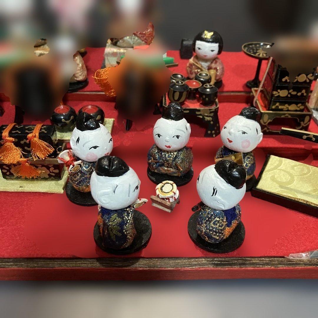 雛人形　gogovirmon　木目込み豆雛　三段飾り