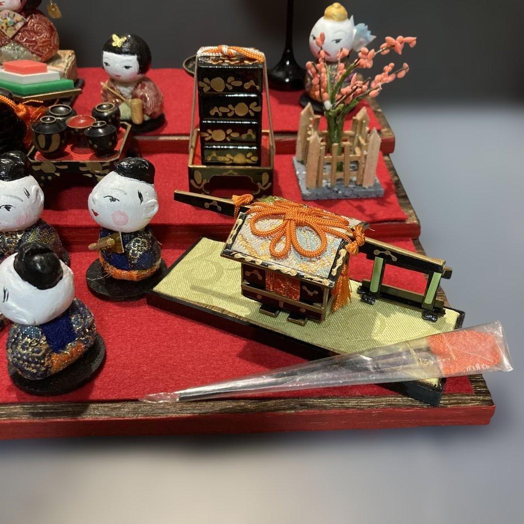 雛人形　gogovirmon　木目込み豆雛　三段飾り