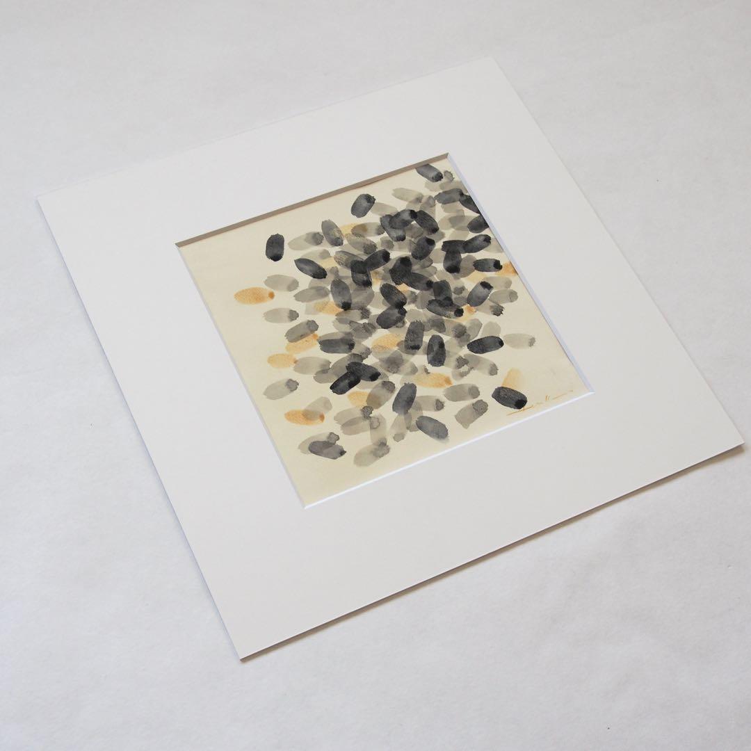 抽象画 オリジナル 作品 マット付き 絵画 現代アート インテリア デザイン