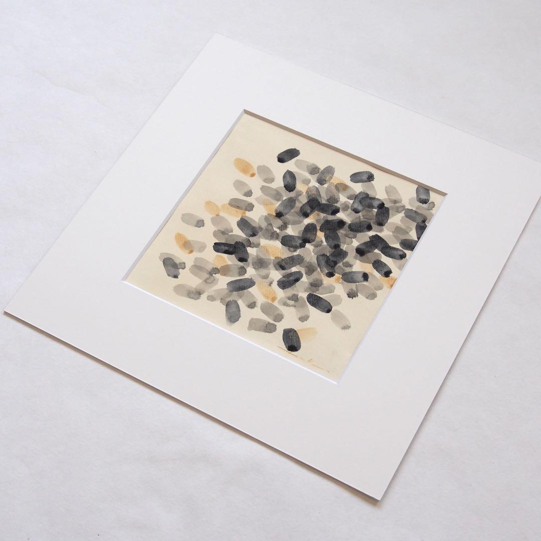 抽象画 オリジナル 作品 マット付き 絵画 現代アート インテリア デザイン