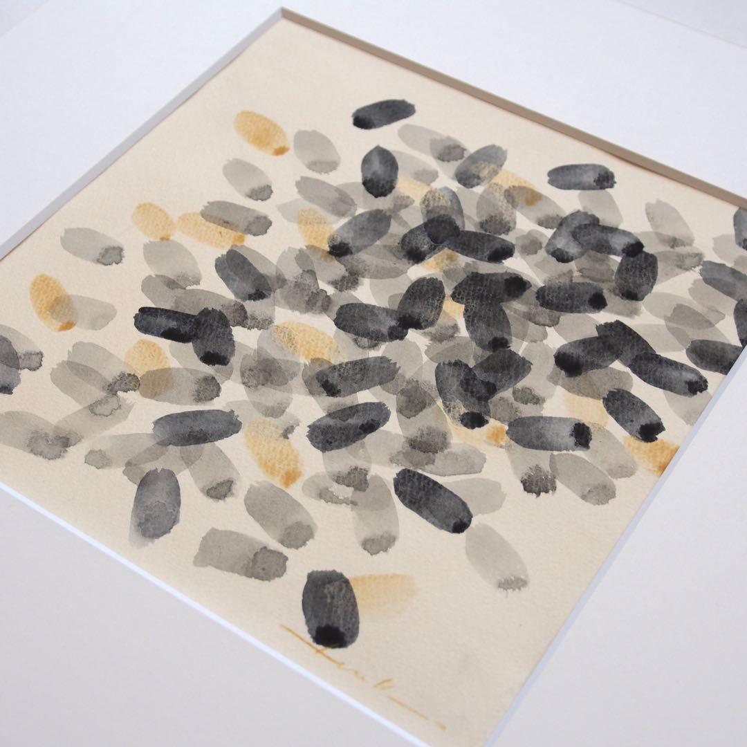 抽象画 オリジナル 作品 マット付き 絵画 現代アート インテリア デザイン