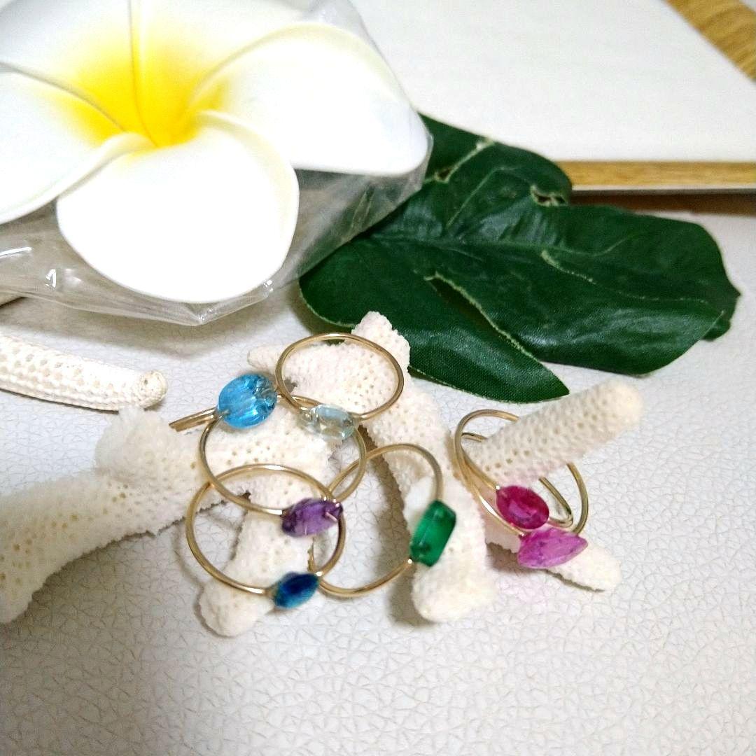 14kgf。天然石、合成石、キャンディーリング。纏め売り７点。新品未使用。