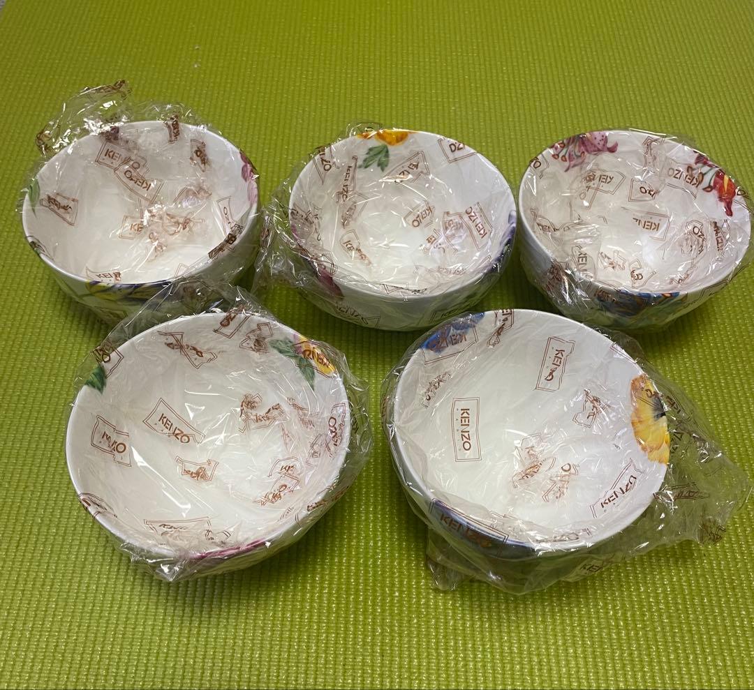 新品未使用★KENZO フローラリ　フリーボール 花柄 ボウル 5個セット