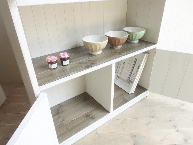 サイズデザインオーダー可！4扉セパレートキャビネ●シャビーエスプレッソ●受注製作