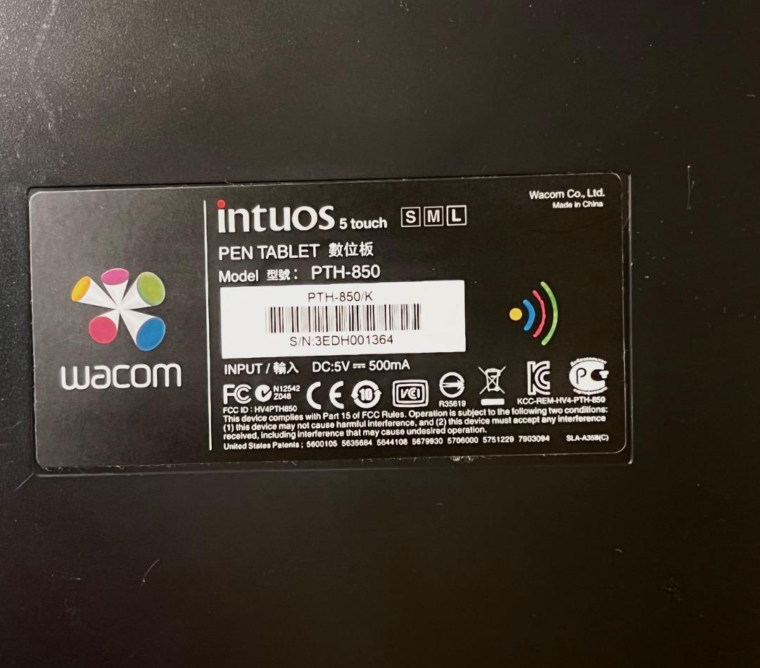 ☆　Wacomワコムintuos5touchLARGE PTH-850/K0