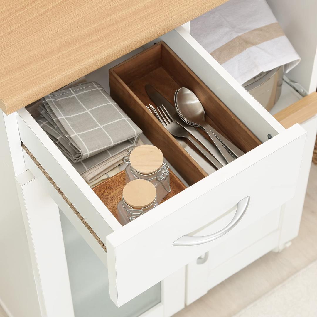 キッチンカウンター　収納　キャスター付き　引き出し収納