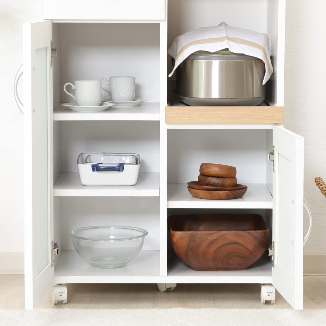 キッチンカウンター　収納　キャスター付き　引き出し収納