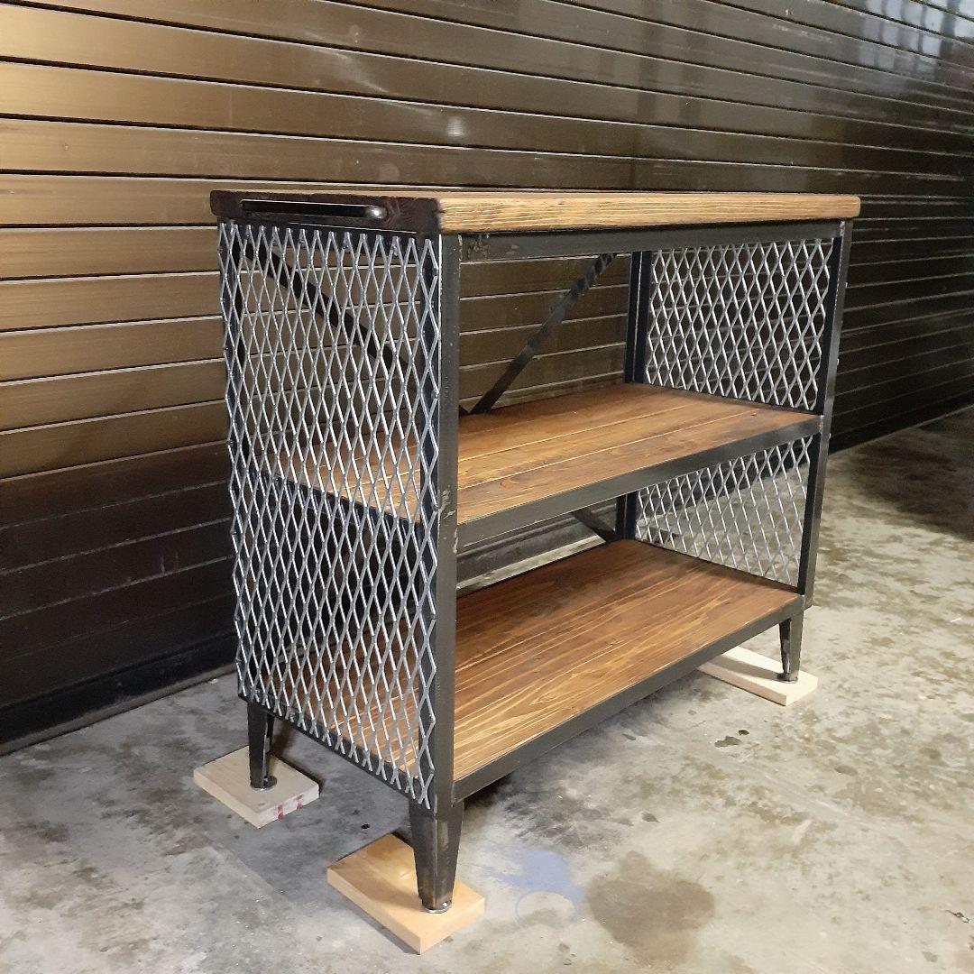 アイアン　シェルフ　ラック　インダストリアル　シューズラック　店舗什器　男前　棚