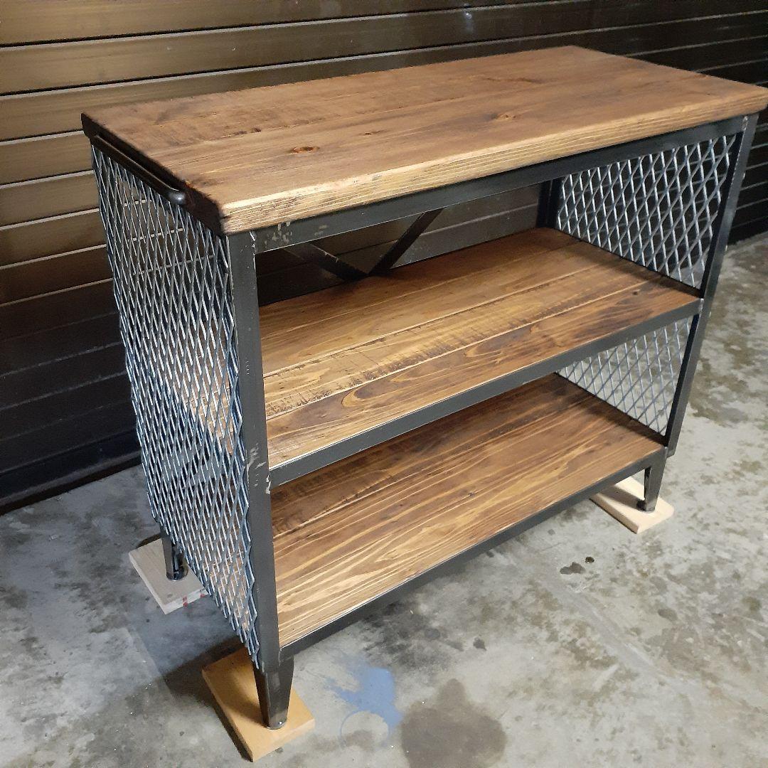 アイアン　シェルフ　ラック　インダストリアル　シューズラック　店舗什器　男前　棚